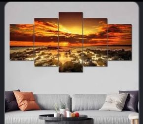 Wall Art + Matching Curtain Set | $120