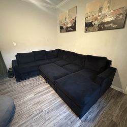 Chasidi U-Shaped Sectional Sofa Bed Pull Out Sleeper Couch With Storage Chaise