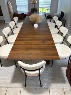 New dining table and 10 chairs
