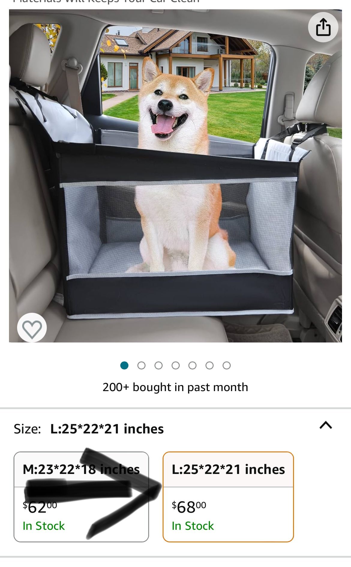 Dog Car Seat 