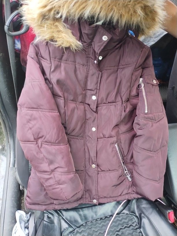 Steve Madden Burgundy Coat Size M/M
