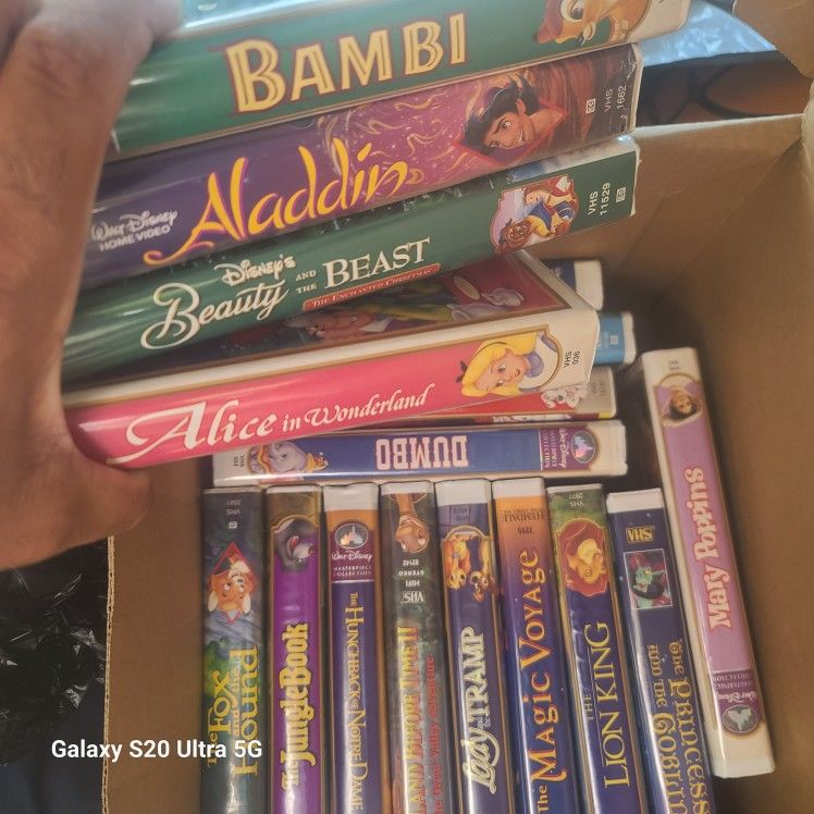 Box Of Classic Disney VHS MOVIES