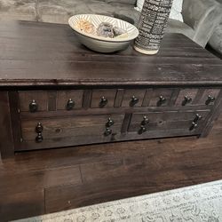 Coffee table and end table from living spaces $600 OBO