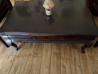Table Set- Dark Mahogany Wood