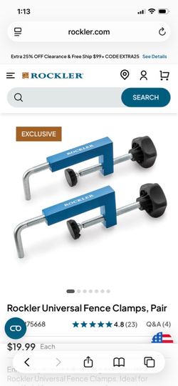 Rockler Universal Fence Clamp