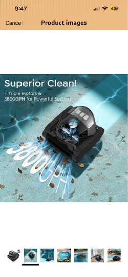 Brand New C1 All-New 2026 Cordless Robotic Pool Cleaner, Wall & Waterline Cleaning, Strong Suction, Triple-Motor, Multi Cleaning Modes, Ideal for Ingr