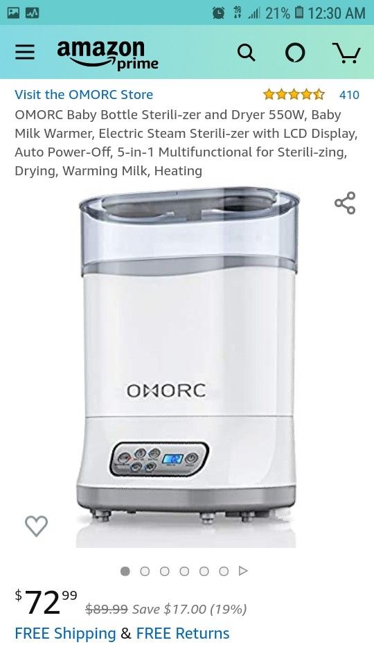 OMORC Baby Bottle Sterili zer and Dryer