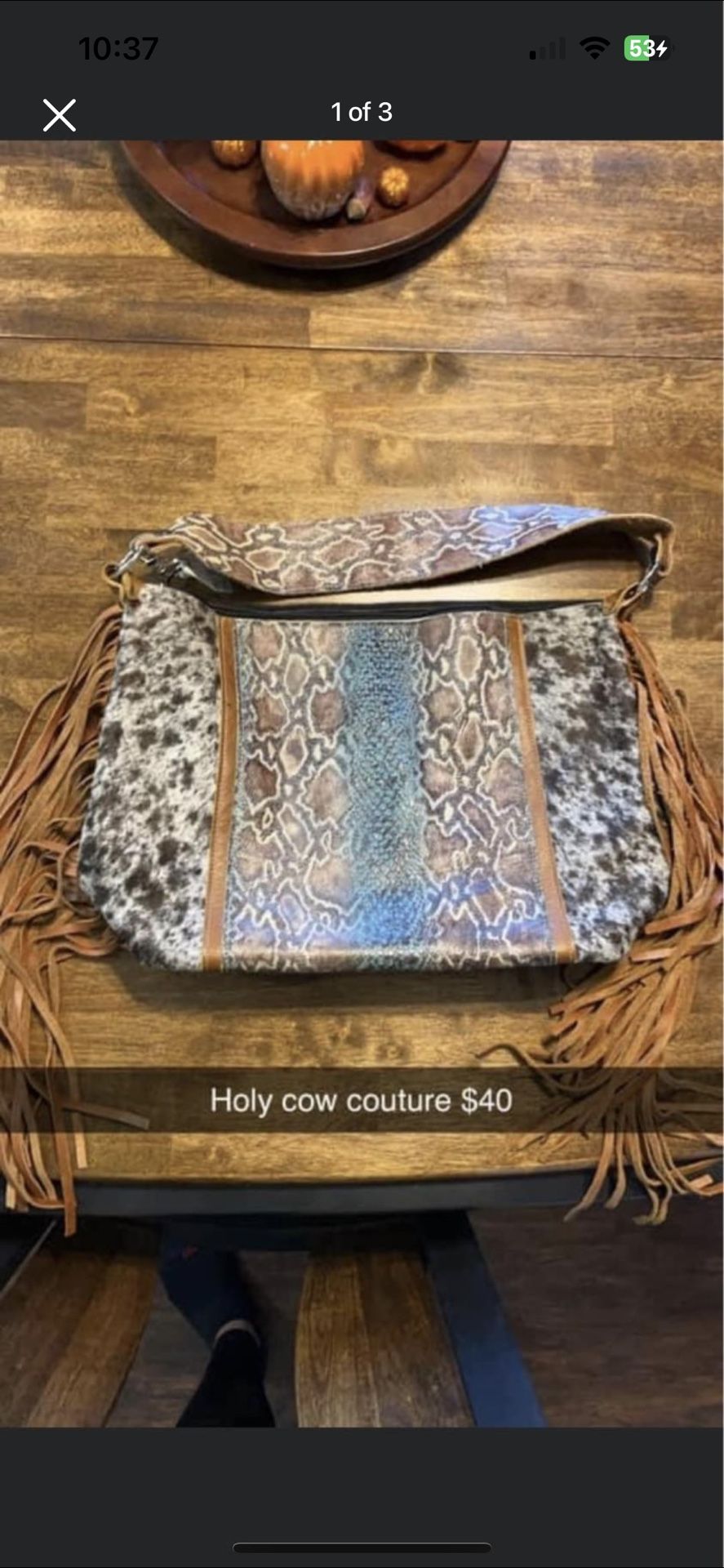 Holy cow Couture Purse