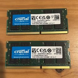 2x 16gb SODIMM RAM Modules