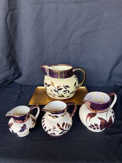 1950’s Luster Creamers- 4 pieces