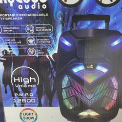 New 15" Bluetooth Rechargeable DJ All In One With Stand & Wireless Mic 