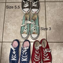 Girls Converse Shoes Size 2/3/5.5