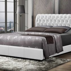 Queen Mattress With Bed Frame ( Headboard & Footboard) And Box Spring -  Available Delivery 