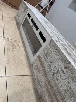 75’ Floating Fireplace TV Stand