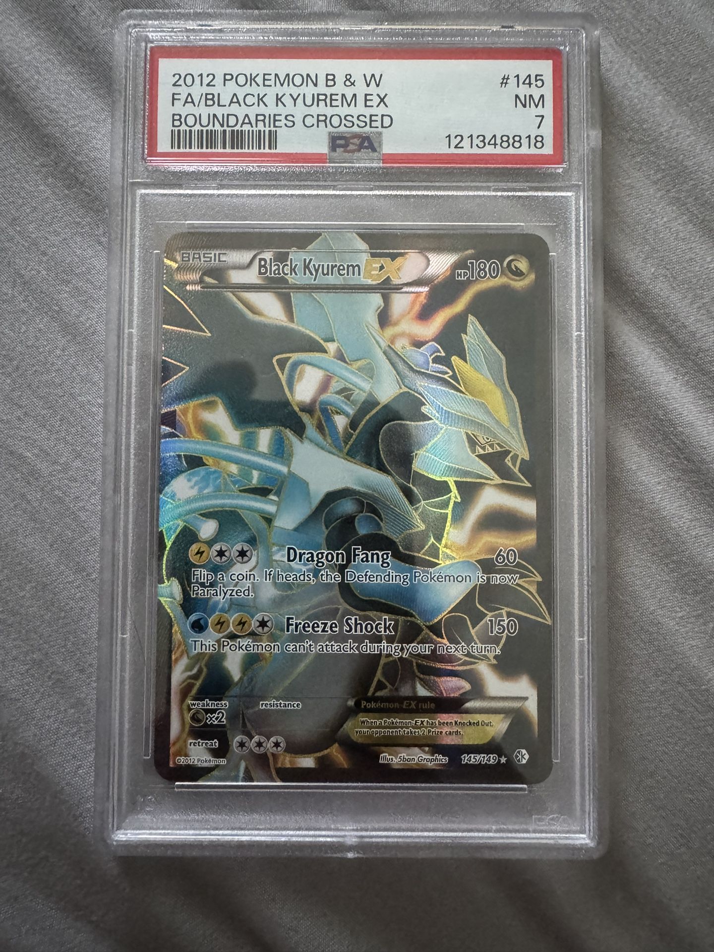 PSA 7 Black Kyurem Ex Full Art