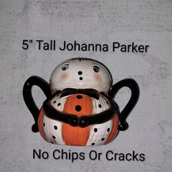 New Unused Johanna Parker Halloween Spider Pumpkin Peeps Mug