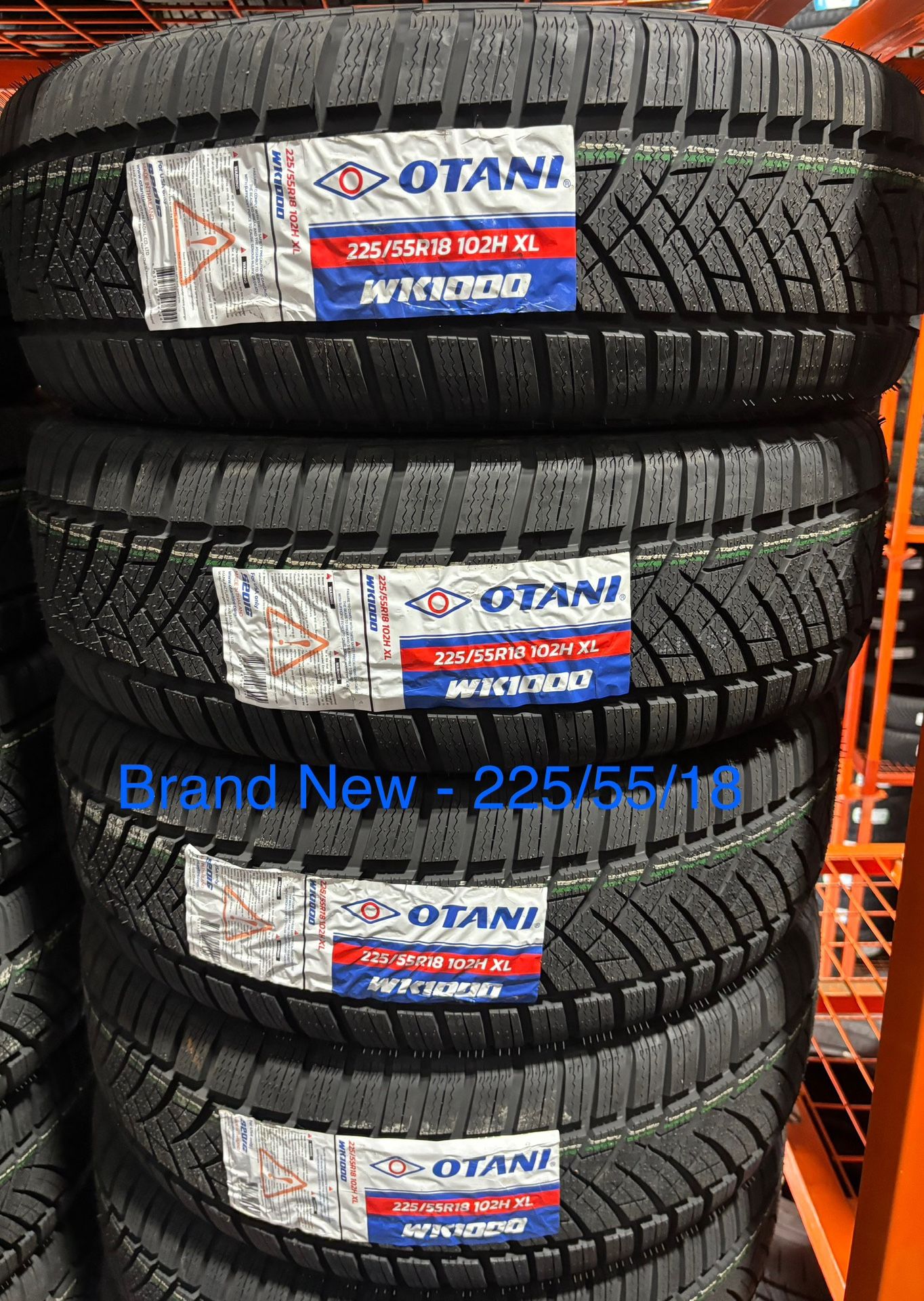 (4) - 225/55/18 Otani WK1000 Snow tires