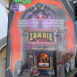 Halloween Spooky Town Decorations Lemax Juke Box Witch 