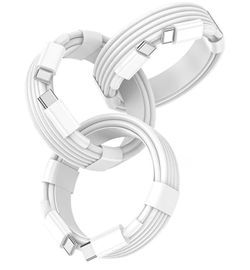 USB C to USB C Cable (3-Pack 6FT White)