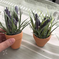 Faux plant vases with picture holder