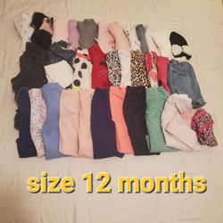 Girls Clothes Size 12 Months