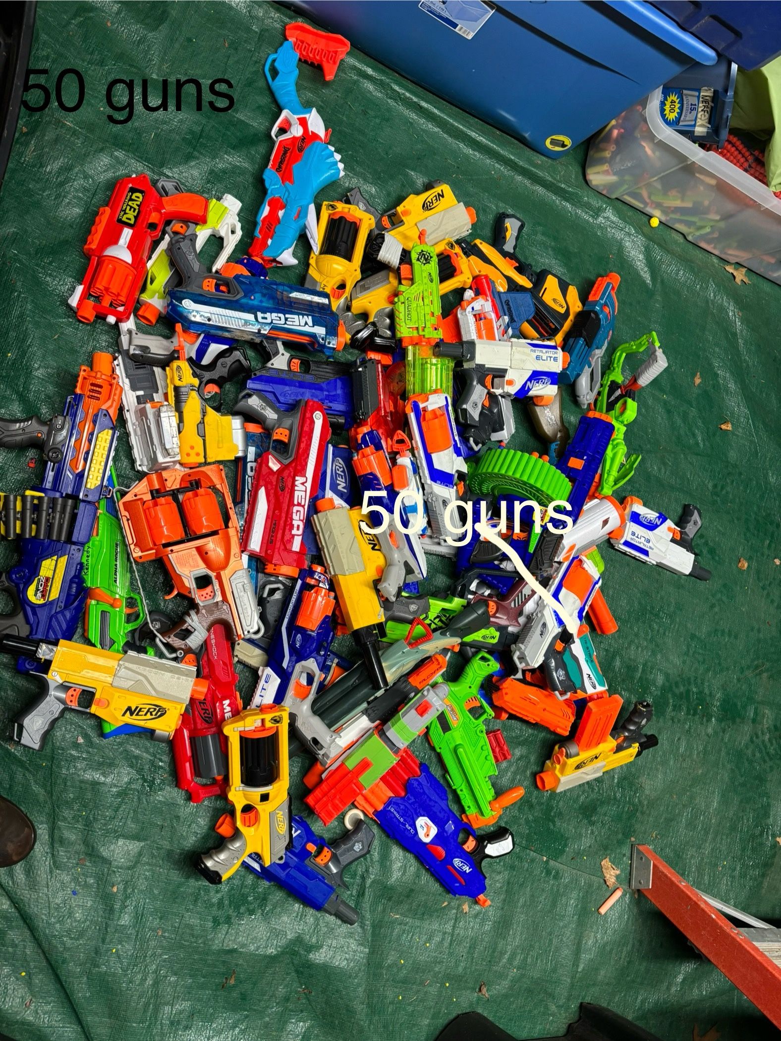 Over 500 Parts Lot Of Nerf Guns And Supply’s 