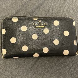 Kate Spade Black and Cream Dot Wallet