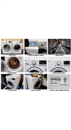 White, LG front load washer & dryer set. Excellent condition. $850 OBO