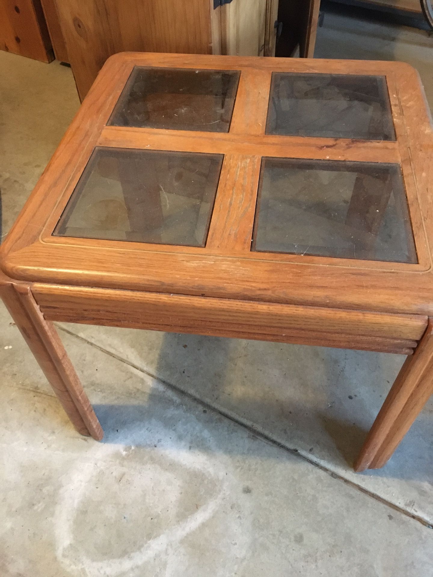 Square end, side table