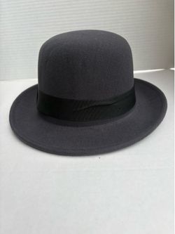 Charcoal Gray Bowler Hat