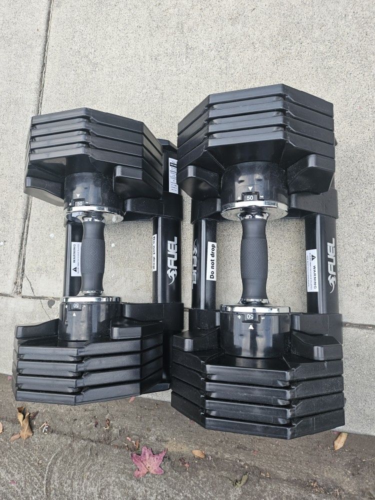 Adjustable Dumbbells 50lbs Each 