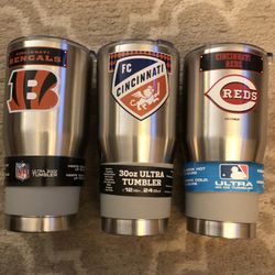 Cincinnati Team Tumblers. Set Of 3