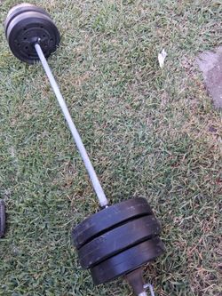 Weights and bar - ( 80 lbs)