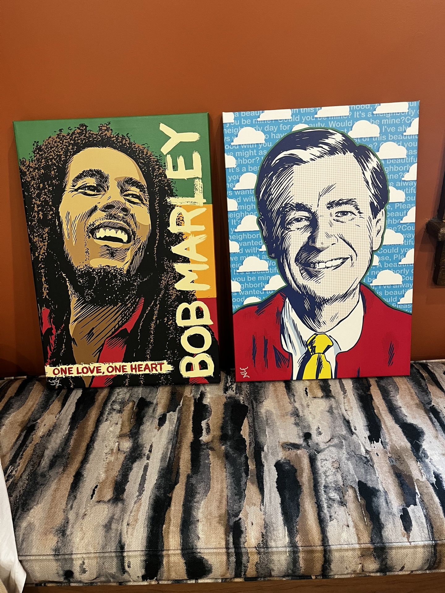 Mister Rogers Or Bob Marley Pop Art Canvas Print