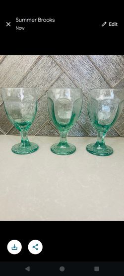 Green Libbey Vintage Glasses