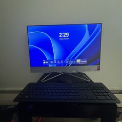 Touch Screen Hp Monitor With Built In Pc And Pull Up Camera