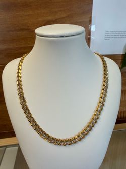 24” Solid 10K Gold Cuban Link Chain