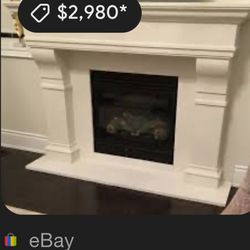 Like New Fireplace Insert And Frame And All 