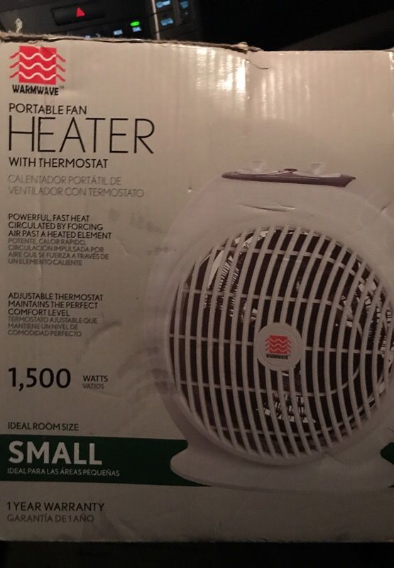 Warmwave Portable Fan Heater w/ Thermostat