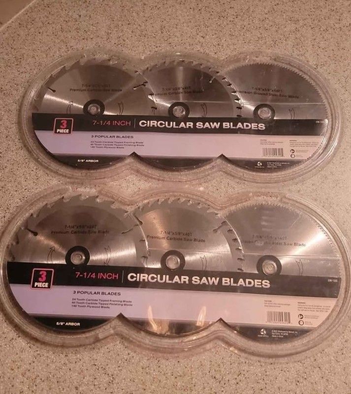 6 brand new circular saw blades