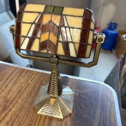 Partylite Stained Glass Candle Banker Lamp - Tiffany Style Double Tealight holder 