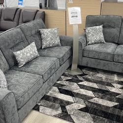 Dark Grey Sofa And Loveseat Available In Light Grey