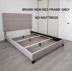 *NEW* Queen Size Bed Frame From ASHLEY Upholstered Bed with Square Button Tufting Cama Queen