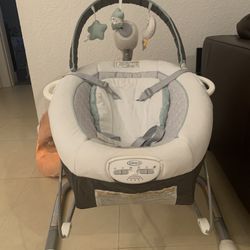 ✨ Graco Soothe ’n Sway™ LX Swing with Portable Bouncer – Like New! ✨