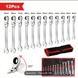 12pcs Combo Ratchet Wrench Set