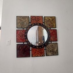 metal frame and has mirror 39x39