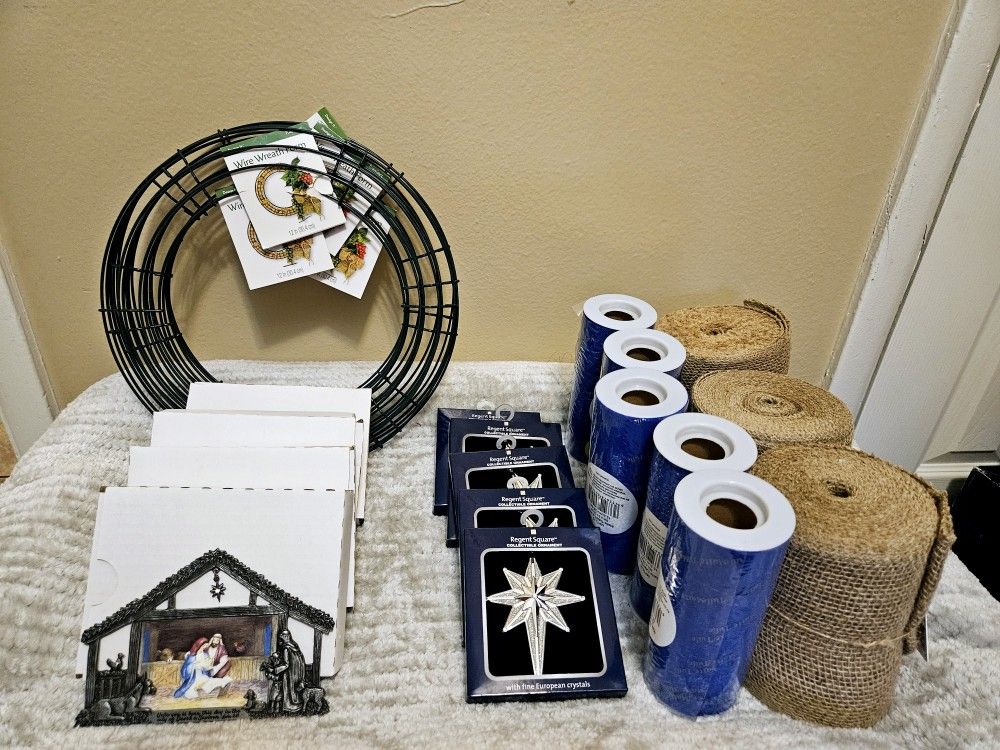 Nativity Scene Wreath Supplies