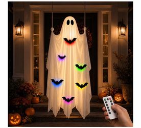 Halloween Hanging Ghost Decoration with LED Lights