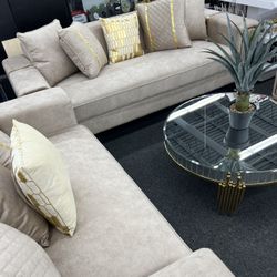 Stylish Cozy Couch And Loveseat 