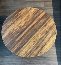 Modern Round Coffee Table with Storage Shelf